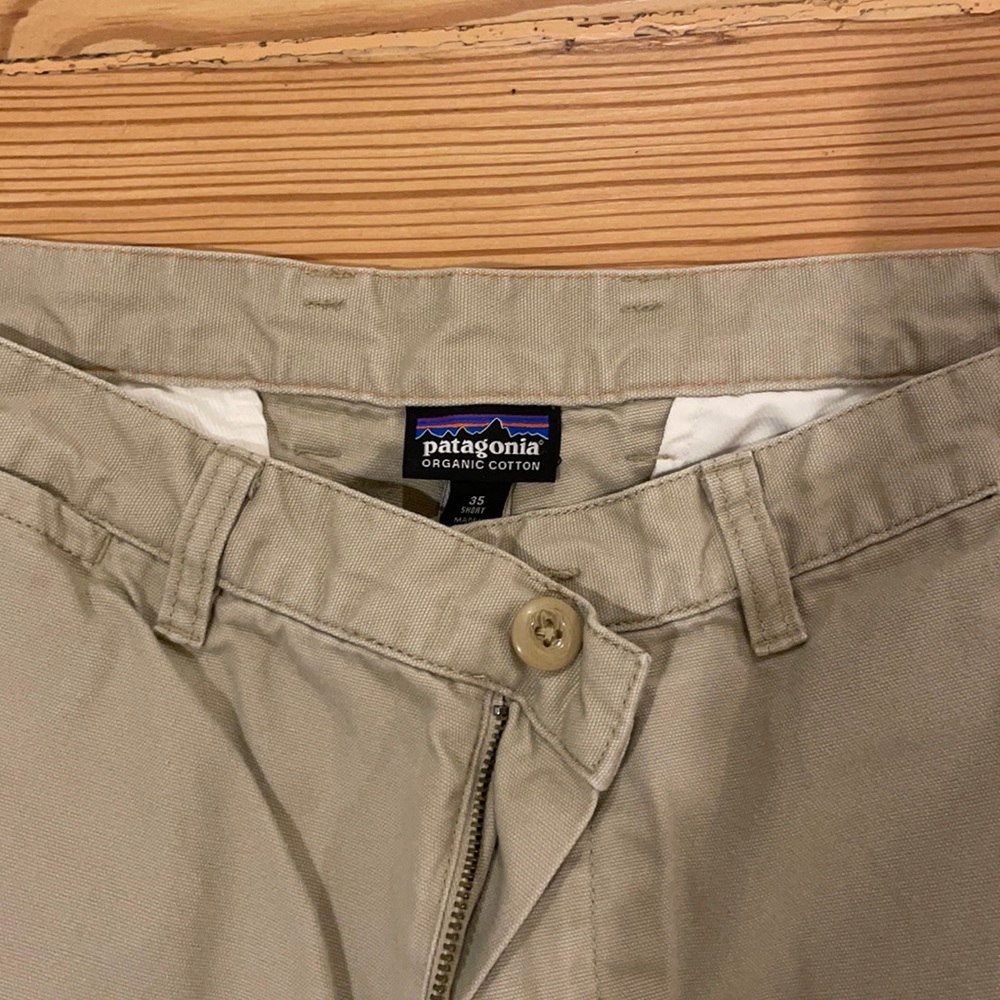 Patagonia khaki pants 35” waist with Approx 28” inseam